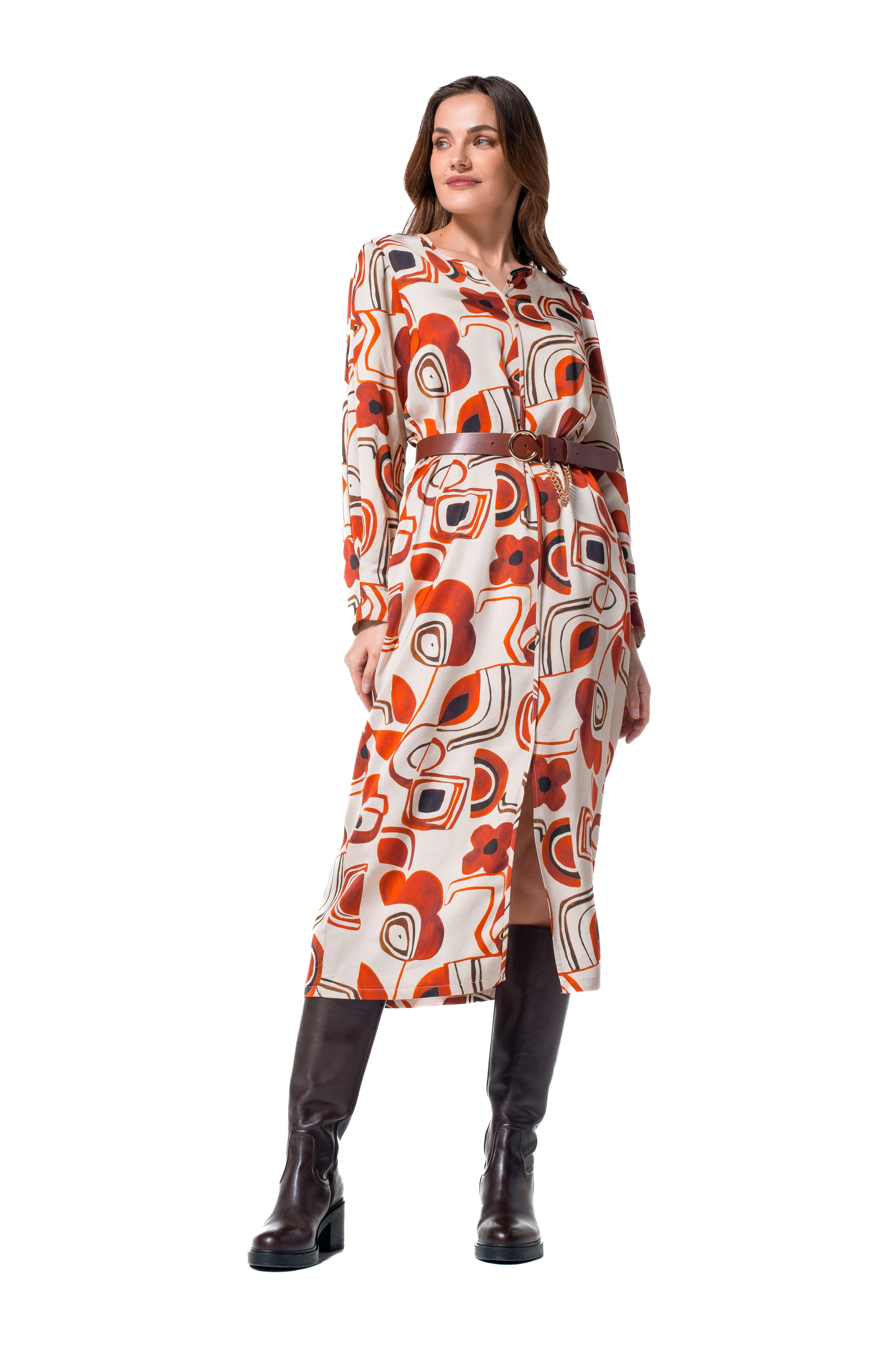 Kleedje Oranje Caroline Biss ( 4121/39 ) - Delaere Womenswear