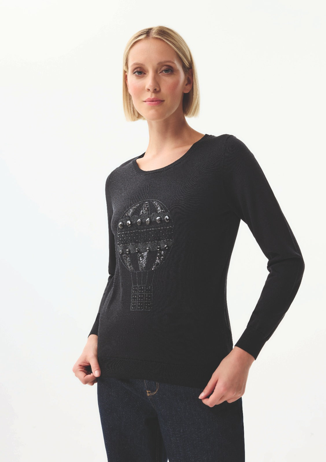 Pull Noir Léo &amp; Ugo ( Kh932/Noir )