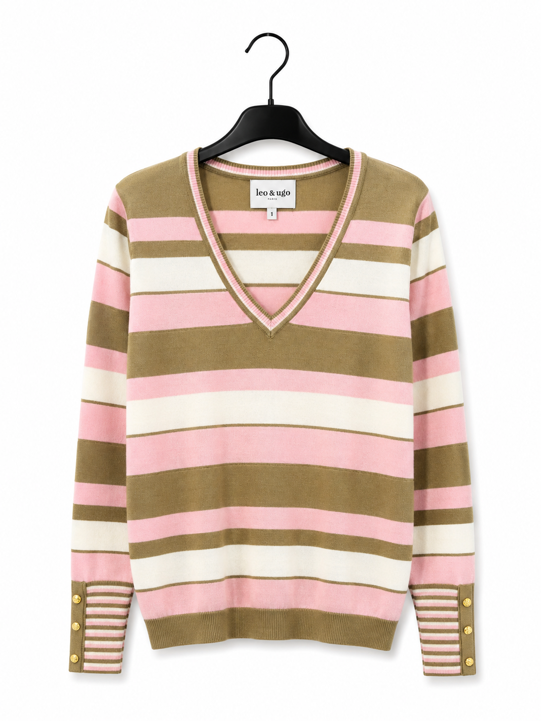 Pull Fuchia Leo & Ugo ( Bh713/Offwh Pink )