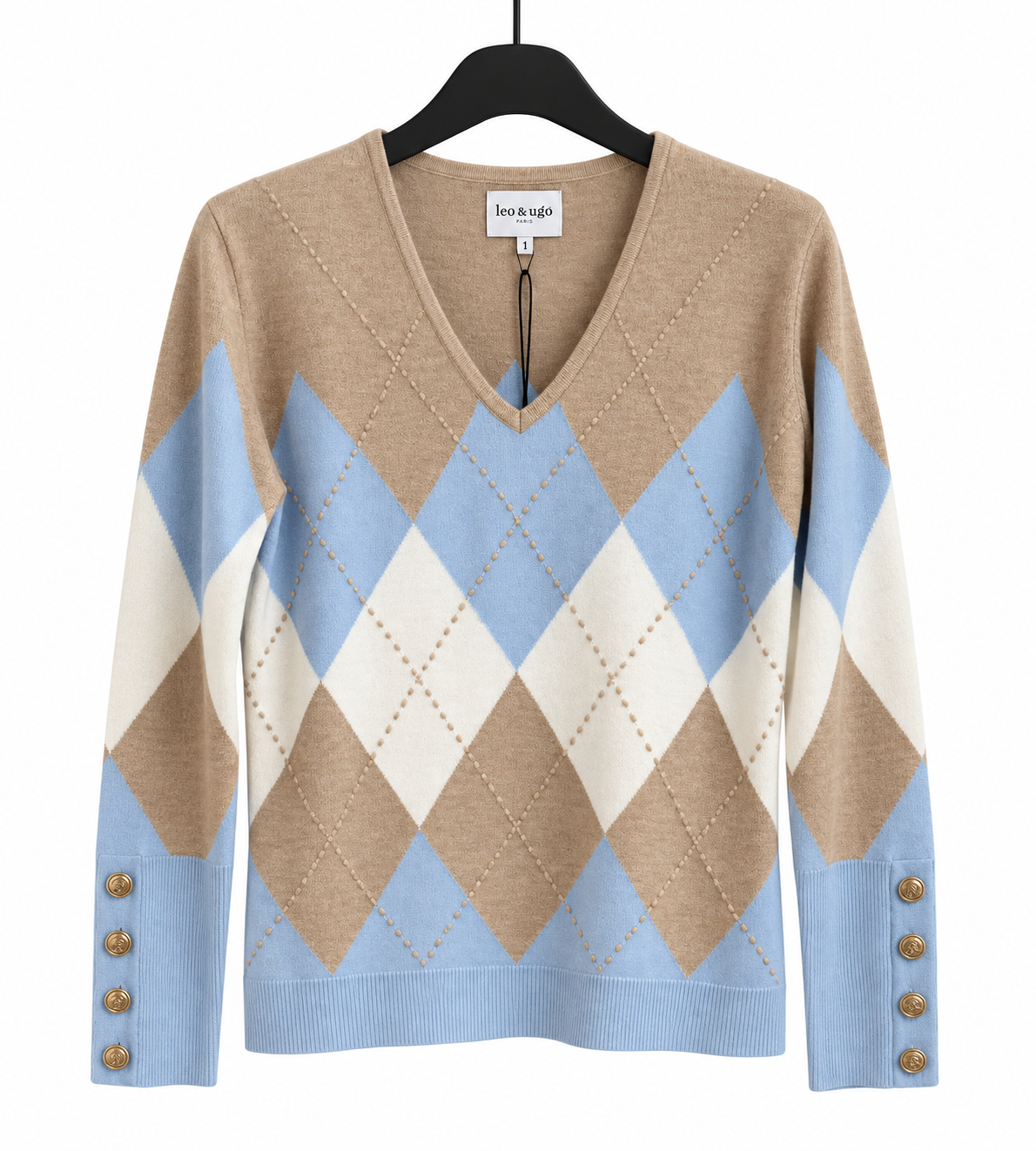 Pull Bleu Leo & Ugo ( Ah280/Beige Bleu )