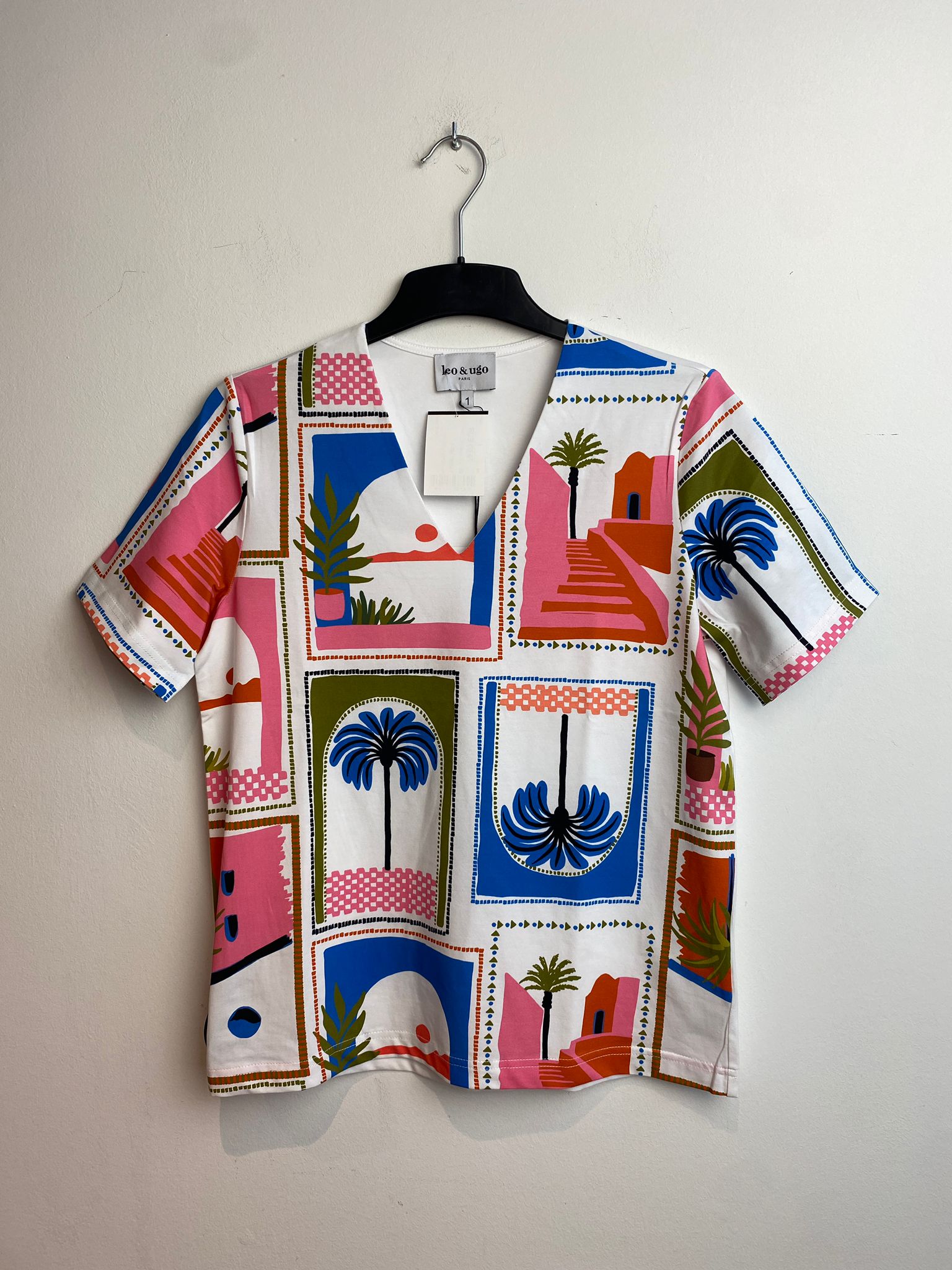 T-shirt blanc Leo & Ugo (Tep479/Combo blanc)