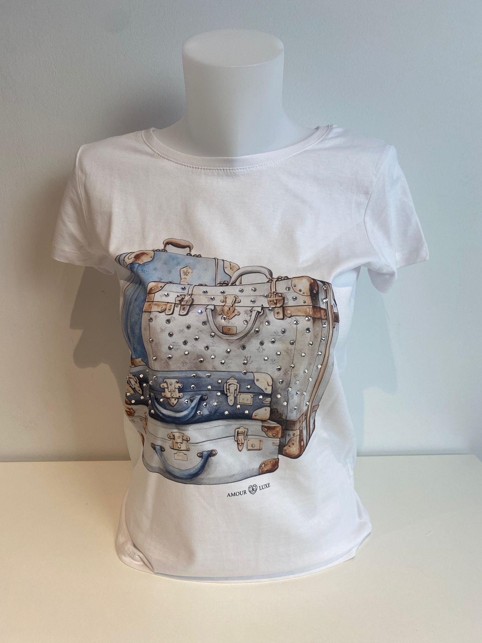 T-Shirt Blanc Amour &amp; Luxe (Orné S T5)