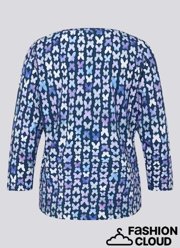 T-Shirt Blauw Rabe ( 114366/6377 )