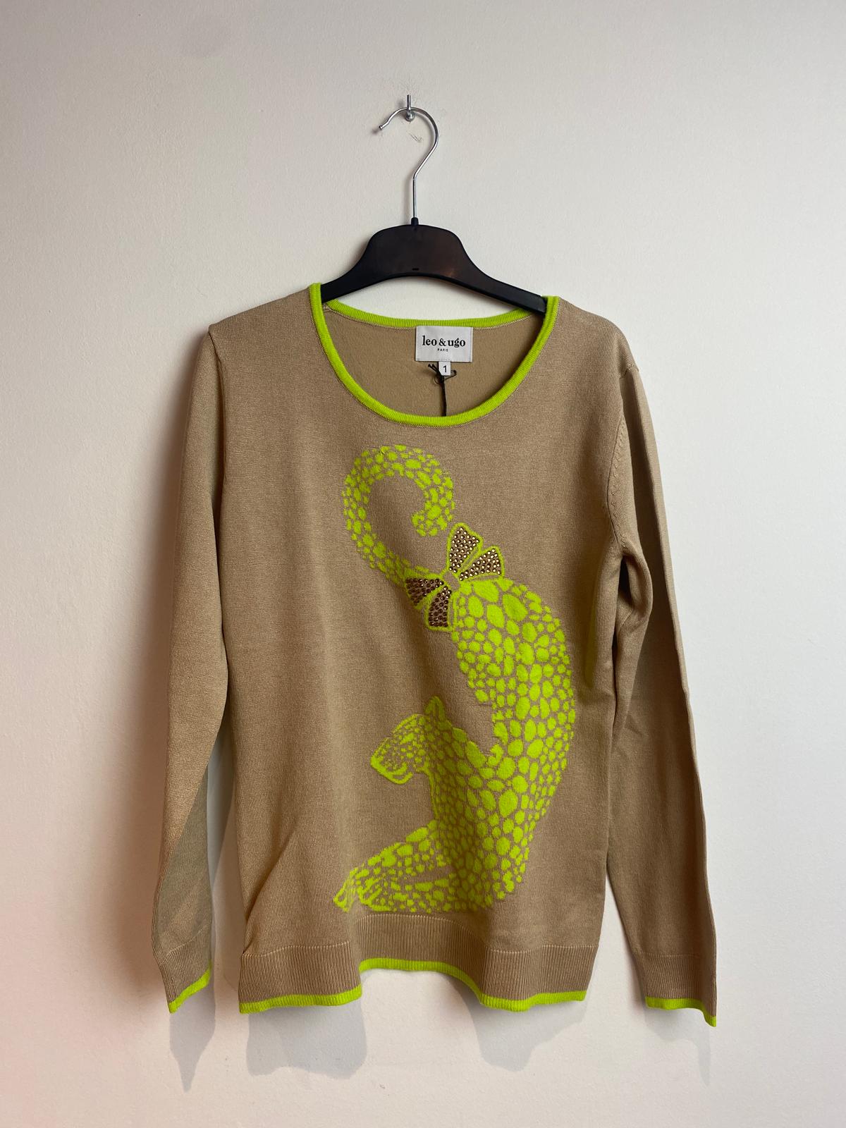 Pull Beige Leo & Ugo ( Aw410/Beige Green )