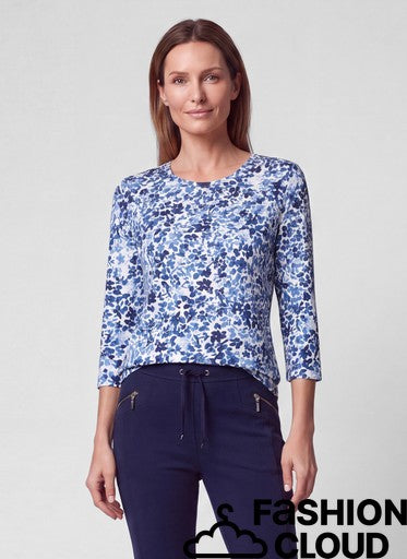 T-shirt bleu corbeau (114358/7374)