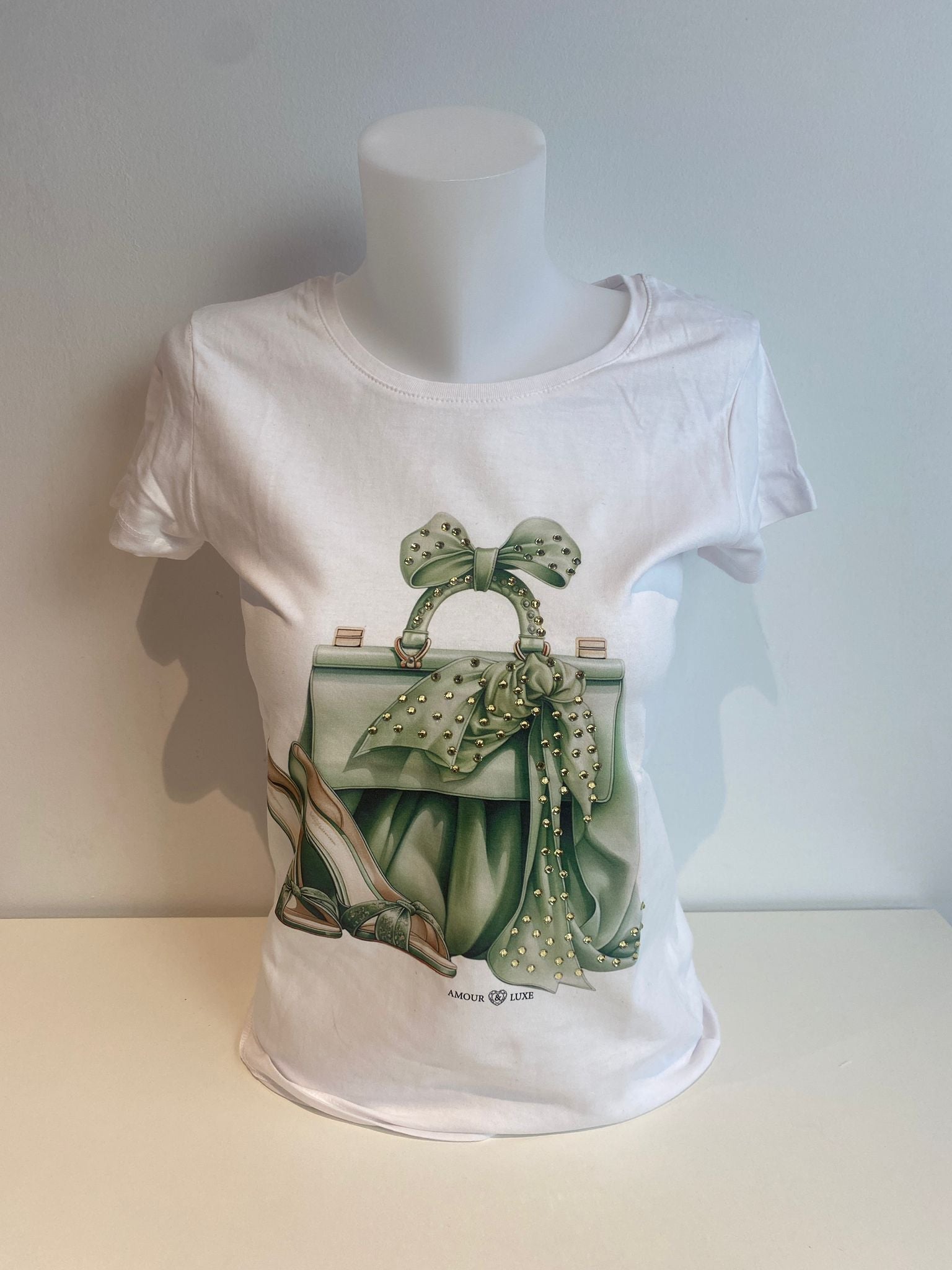 T-Shirt Blanc Amour &amp; Luxe (Orné S T9)