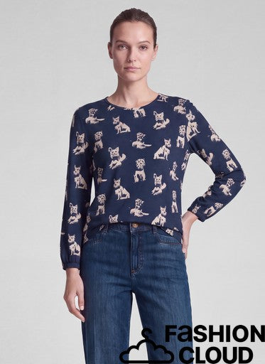 T-shirt bleu corbeau (113373/7374)