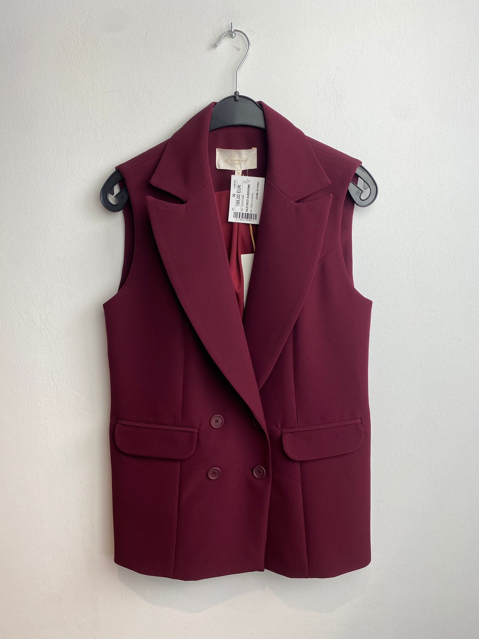 Giletvest Aubergine Leonie De Paris ( 252218 Sima )