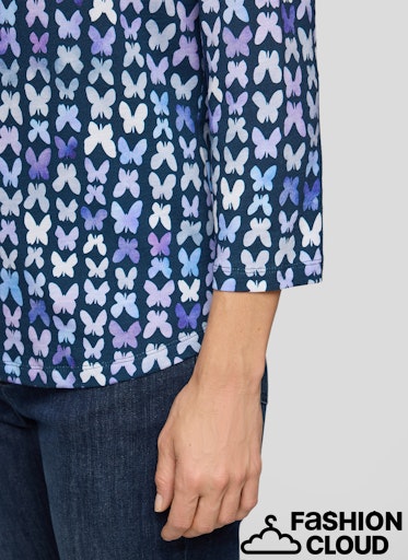 T-Shirt Blauw Rabe ( 114366/6377 )