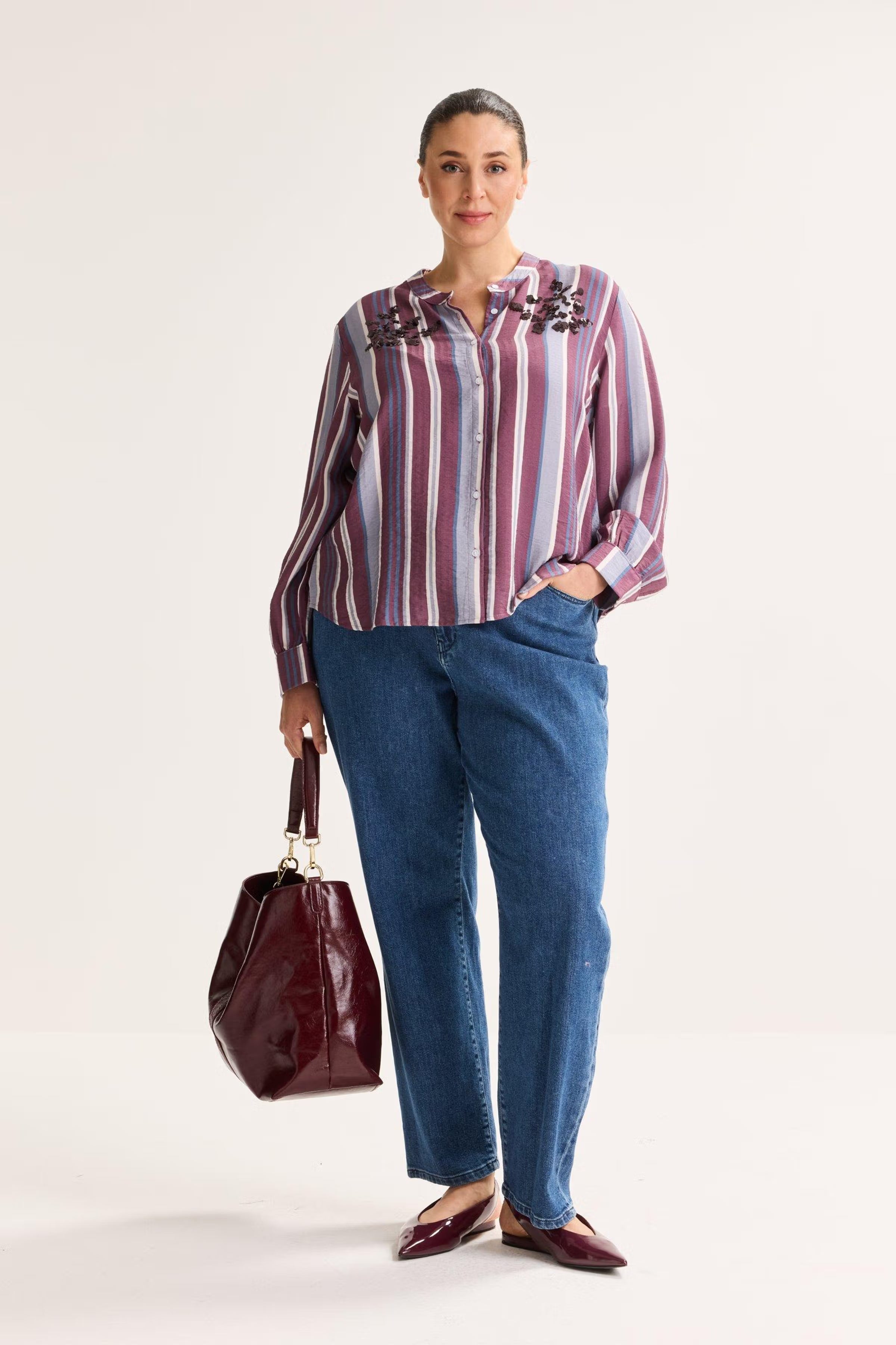 Chemisier Aubergine Mayerline (Jilly 6804/717)