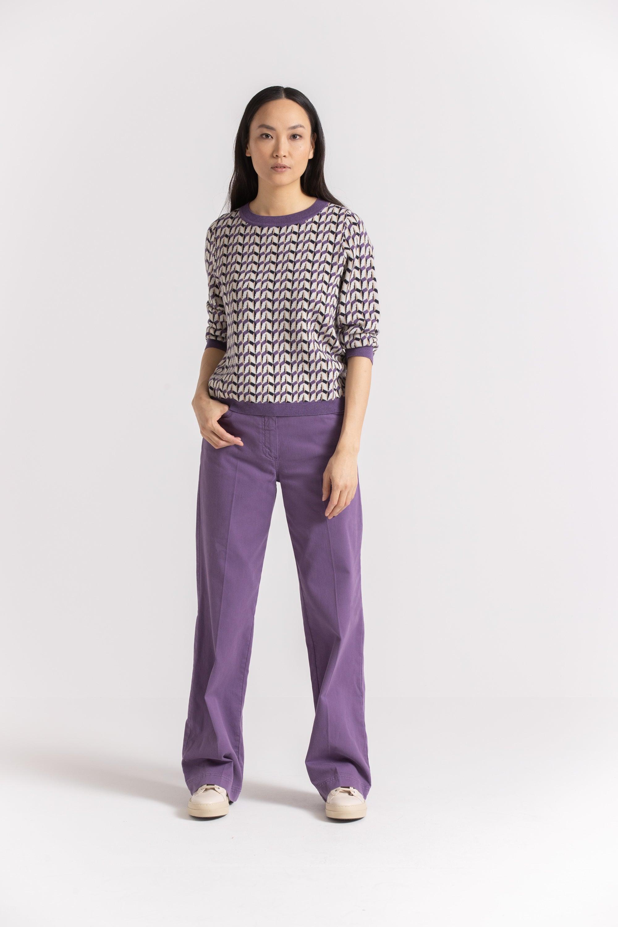 Broek Paars Gigue ( Ramska 710/2435 ) - Delaere Womenswear