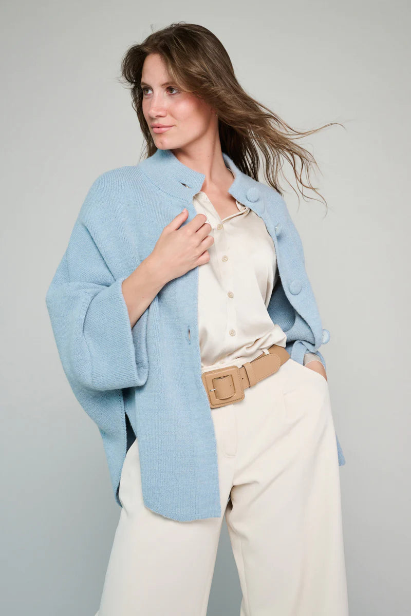 Giletpull Bleekblauw Marie Mero ( Cp70/Sky ) - Delaere Womenswear