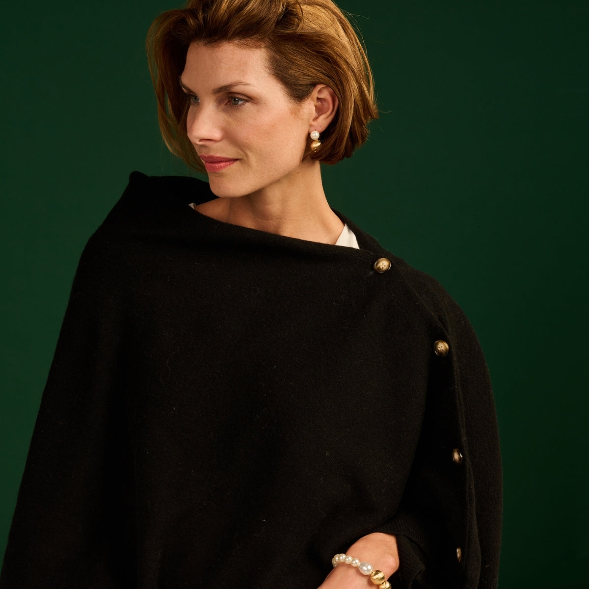 Poncho Zwart Les Cordes ( LCPONCHO2 )