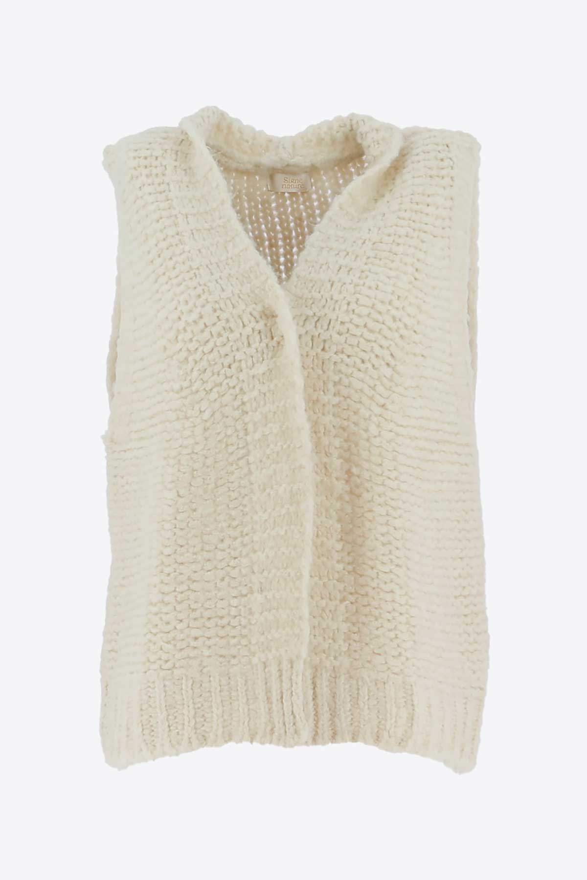 Pull sans manches Écru Signe Nature ( 843097 )