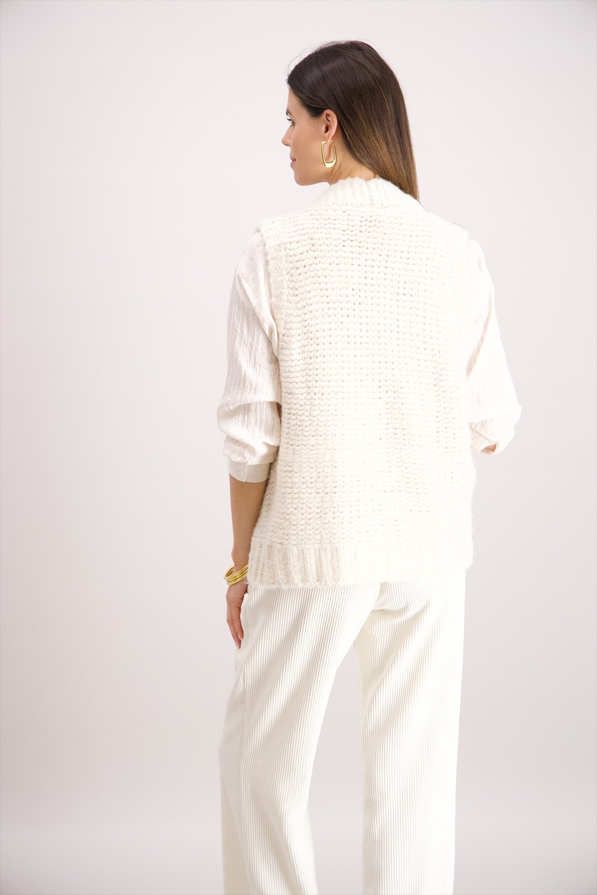 Pull sans manches Écru Signe Nature ( 843097 )