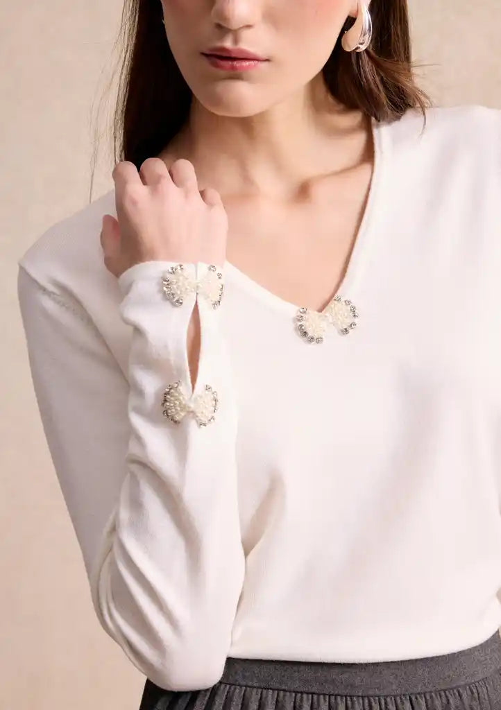 Pull Ecru Leo & Ugo ( AH211/Offwhite )