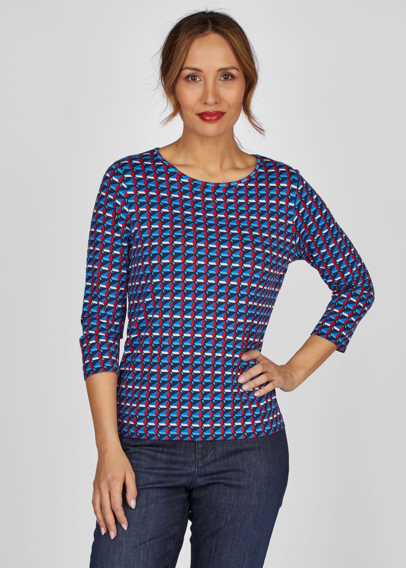 Shirt Blauw Rabe ( 114359/1390 ) - Delaere Womenswear