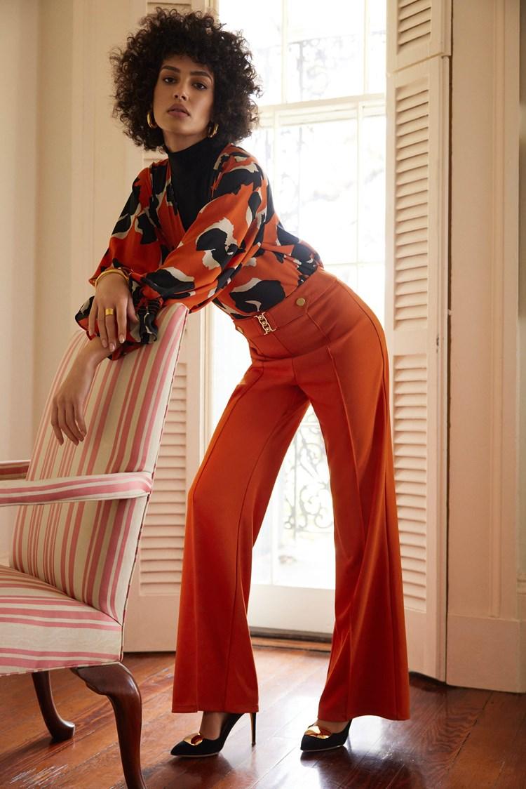 Broek Oranje Ribkoff ( 233181/4051 ) - Delaere Womenswear