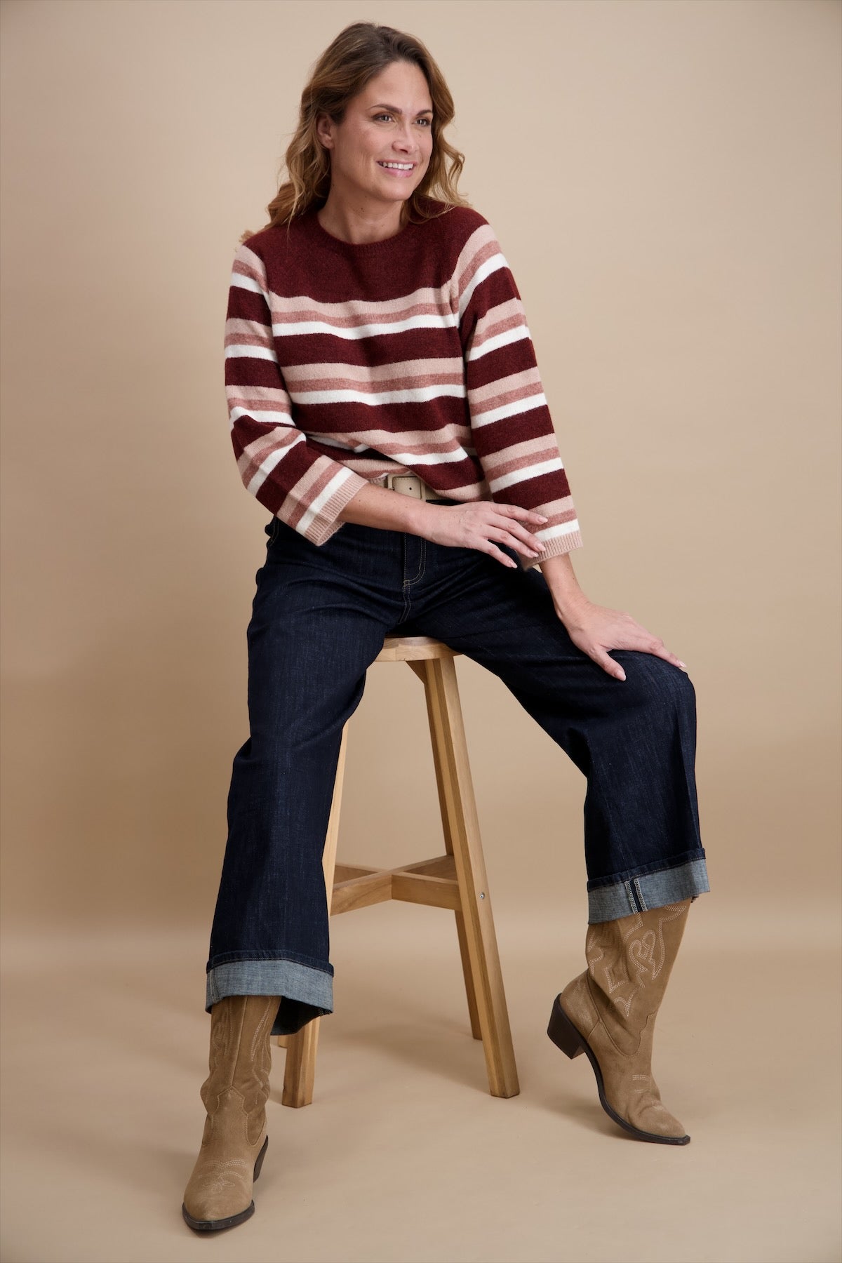 Pull Aubergine Signe Nature ( 842244/4 )