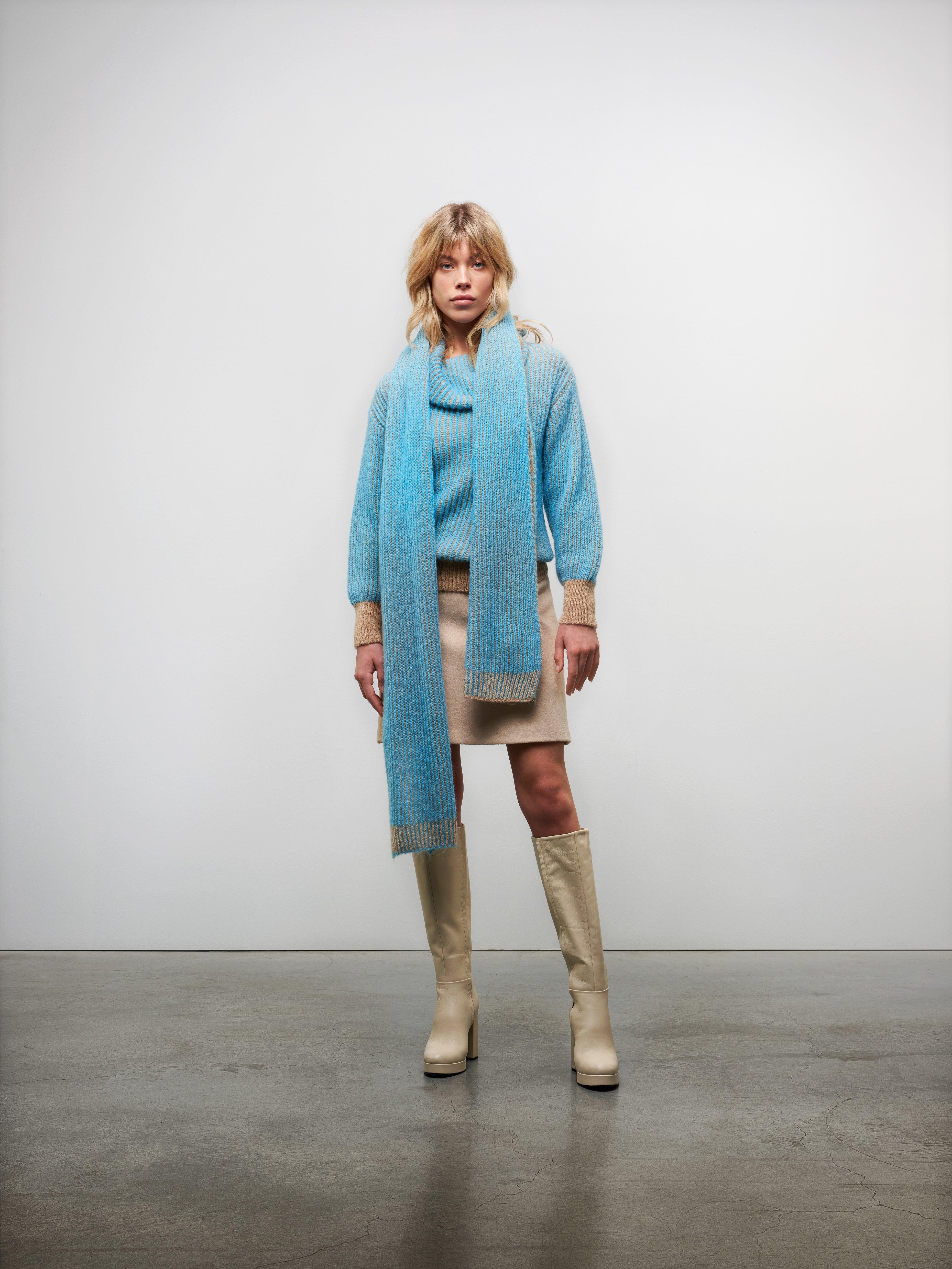 Sjaal Blauw Senso ( 9371 Zohra Blue ) - Delaere Womenswear