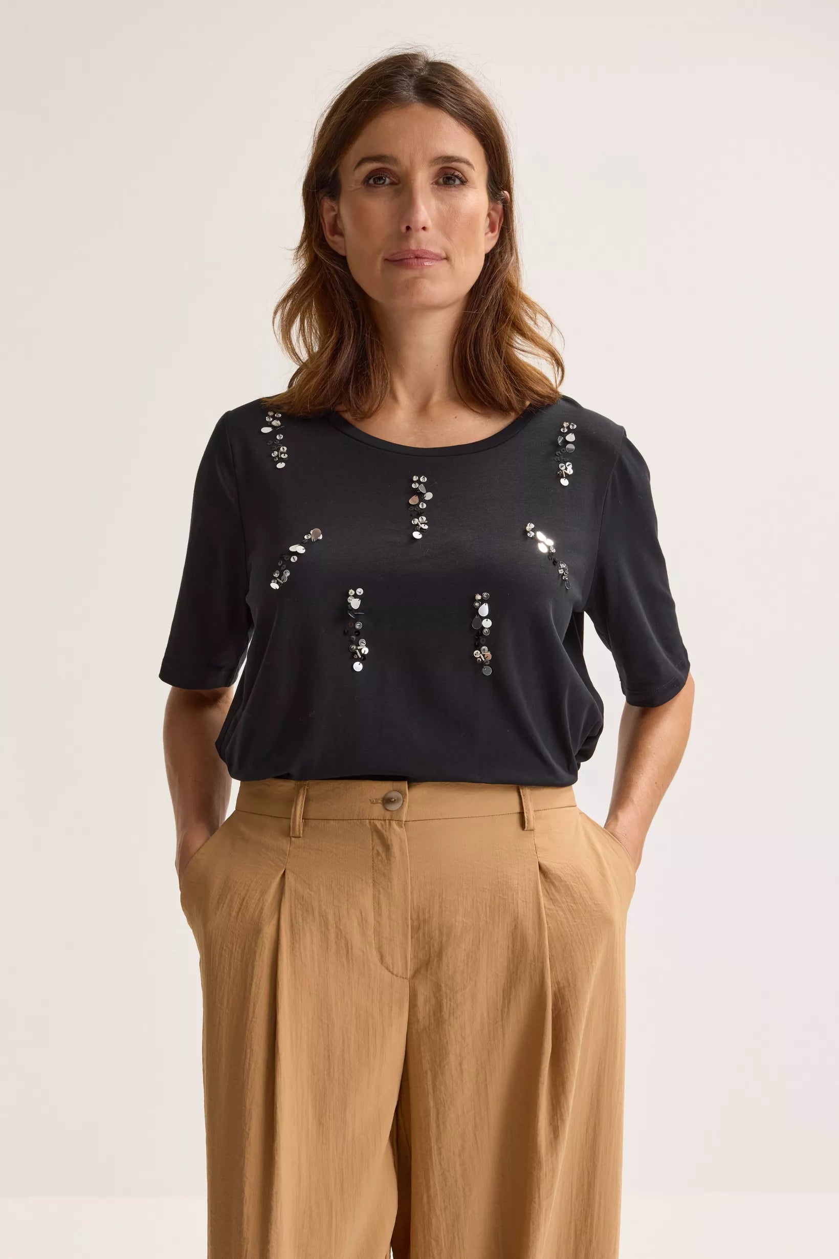 T-Shirt Zwart Mayerline ( Jodian 5857 /010 )