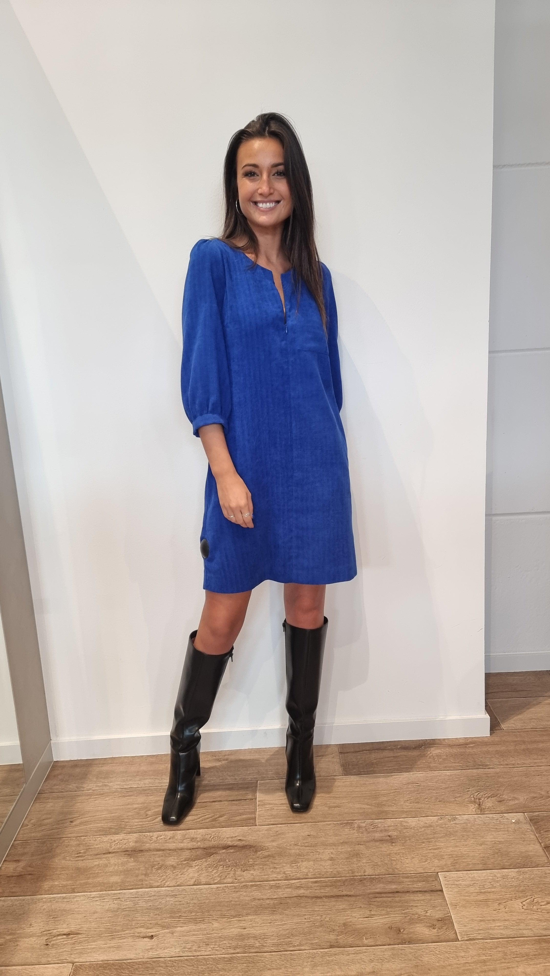 Kleedje Blauw Terre Bleue ( Trendy/500 ) - Delaere Womenswear