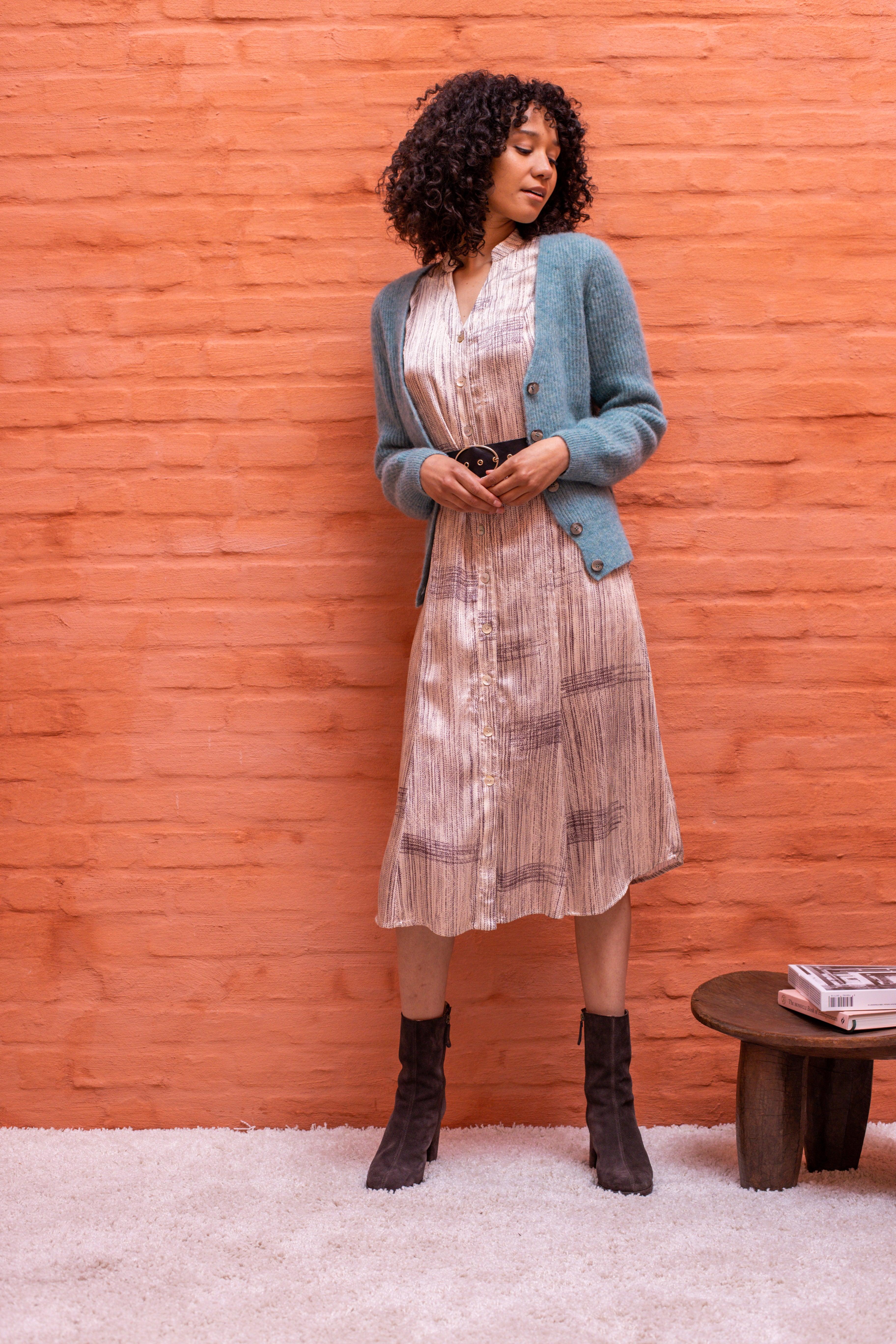 Giletpull Watergroen Accent Fashion ( Cardinal/Aqua ) - Delaere Womenswear
