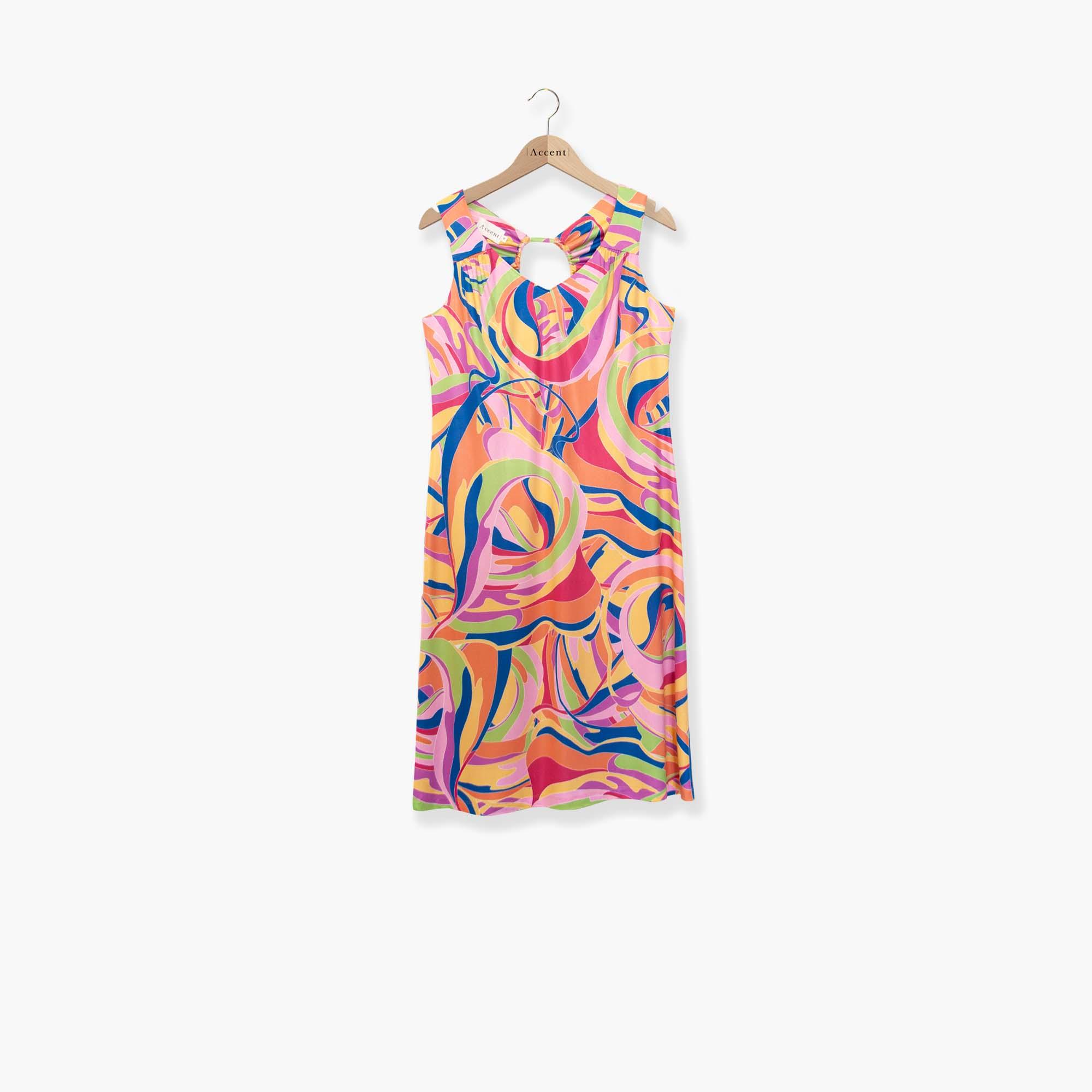 Kleedje Roze Accent Fashion ( Disco 10518/01 ) - Delaere Womenswear