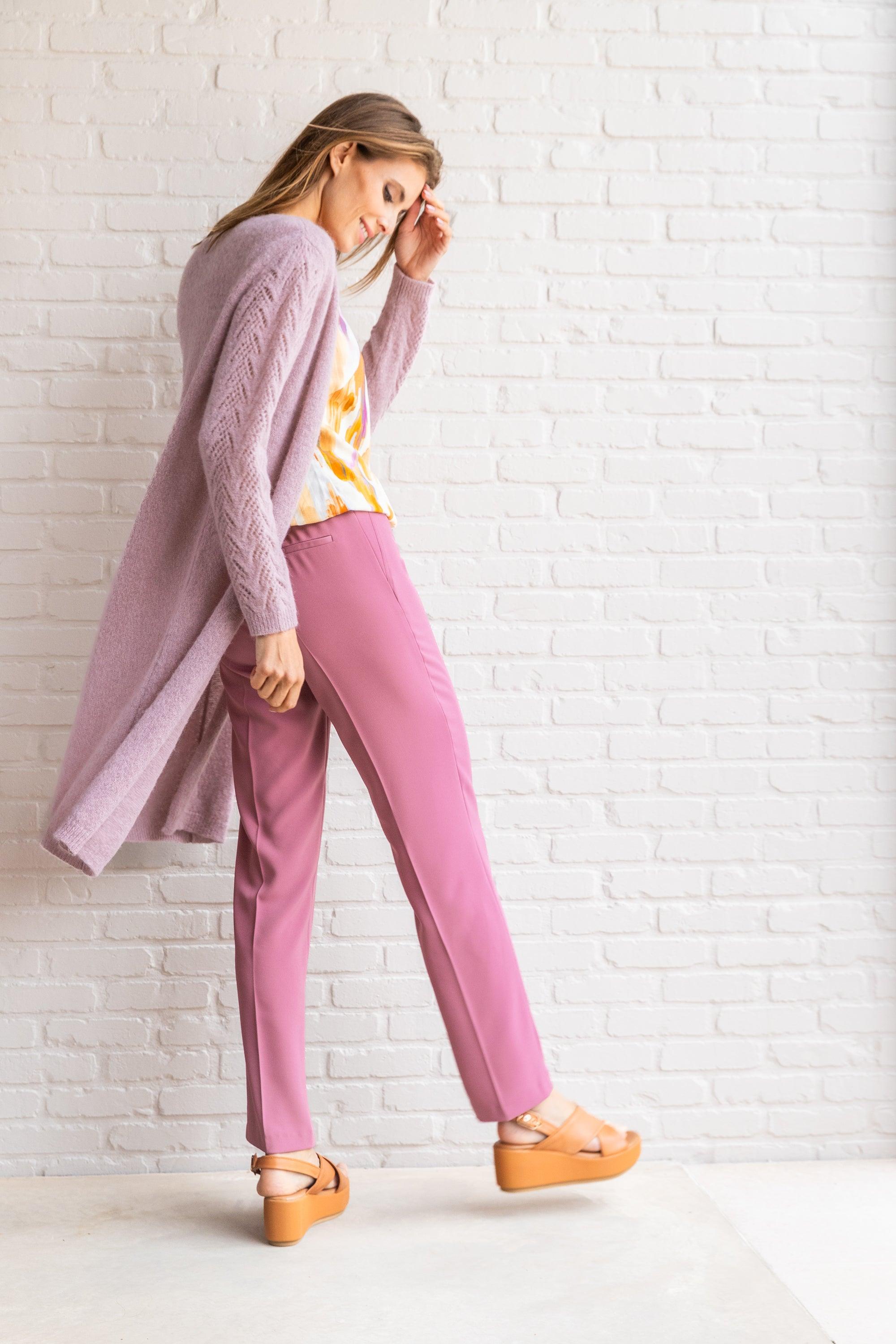 Giletpull Roze Accent Fashion ( Cosmopoliatan/Lavend ) - Delaere Womenswear
