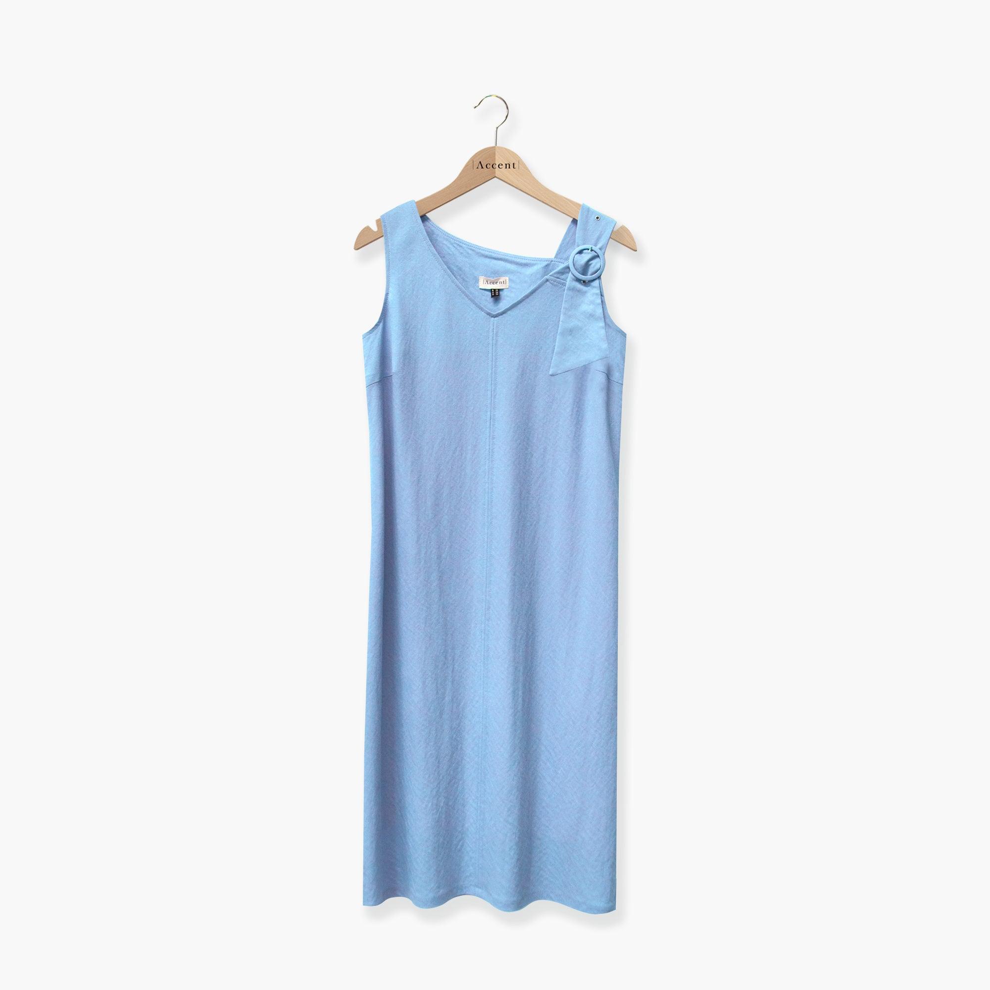 Kleedje Bleekblauw Accent Fashion ( Intuitie 17402/Ciel ) - Delaere Womenswear
