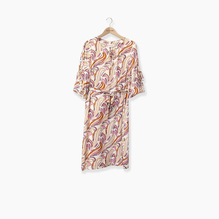 Kleedje Roze Accent Fashion ( Hoop 5305/62 ) - Delaere Womenswear