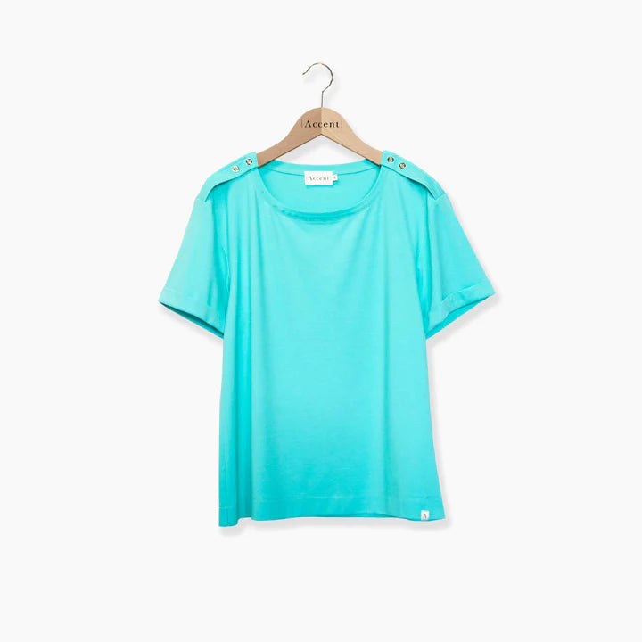 T-Shirt Groen Accent Fashion ( Cava 4720/Curaco ) - Delaere Womenswear
