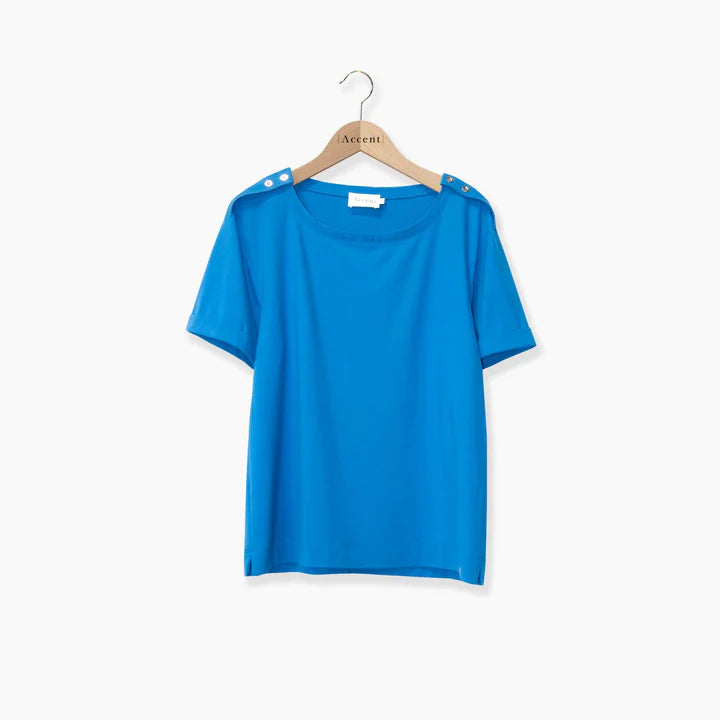 T-Shirt Blauw Accent Fashion ( Cava 4720/Indigo ) - Delaere Womenswear