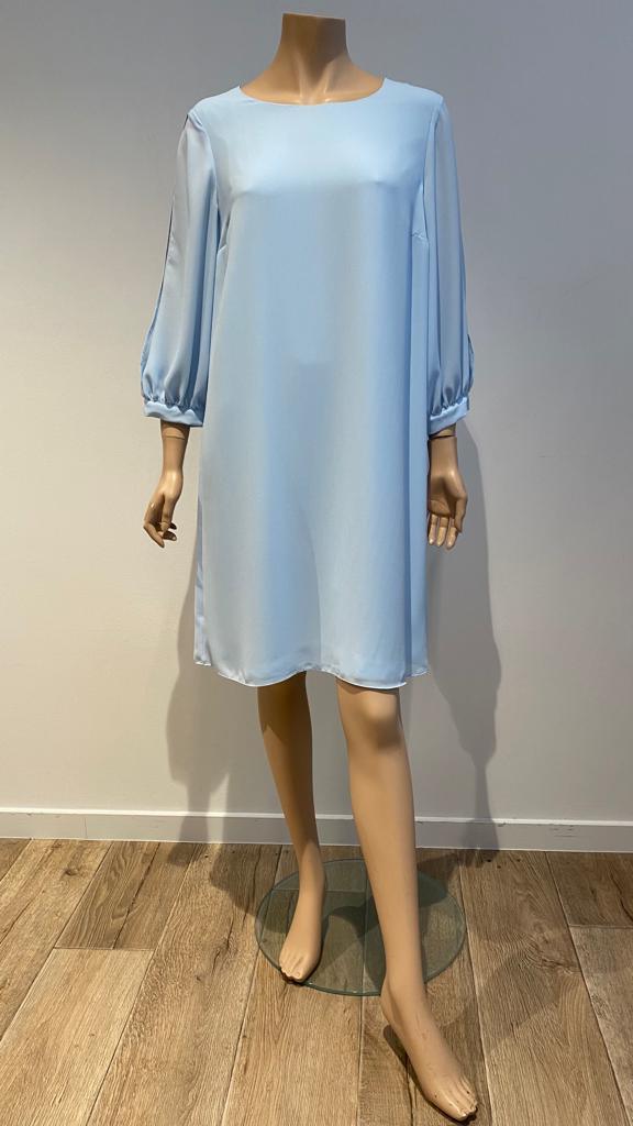 Kleedje Bleekblauw Atmos Fashion ( 9088 Menfi Ciel ) - Delaere Womenswear