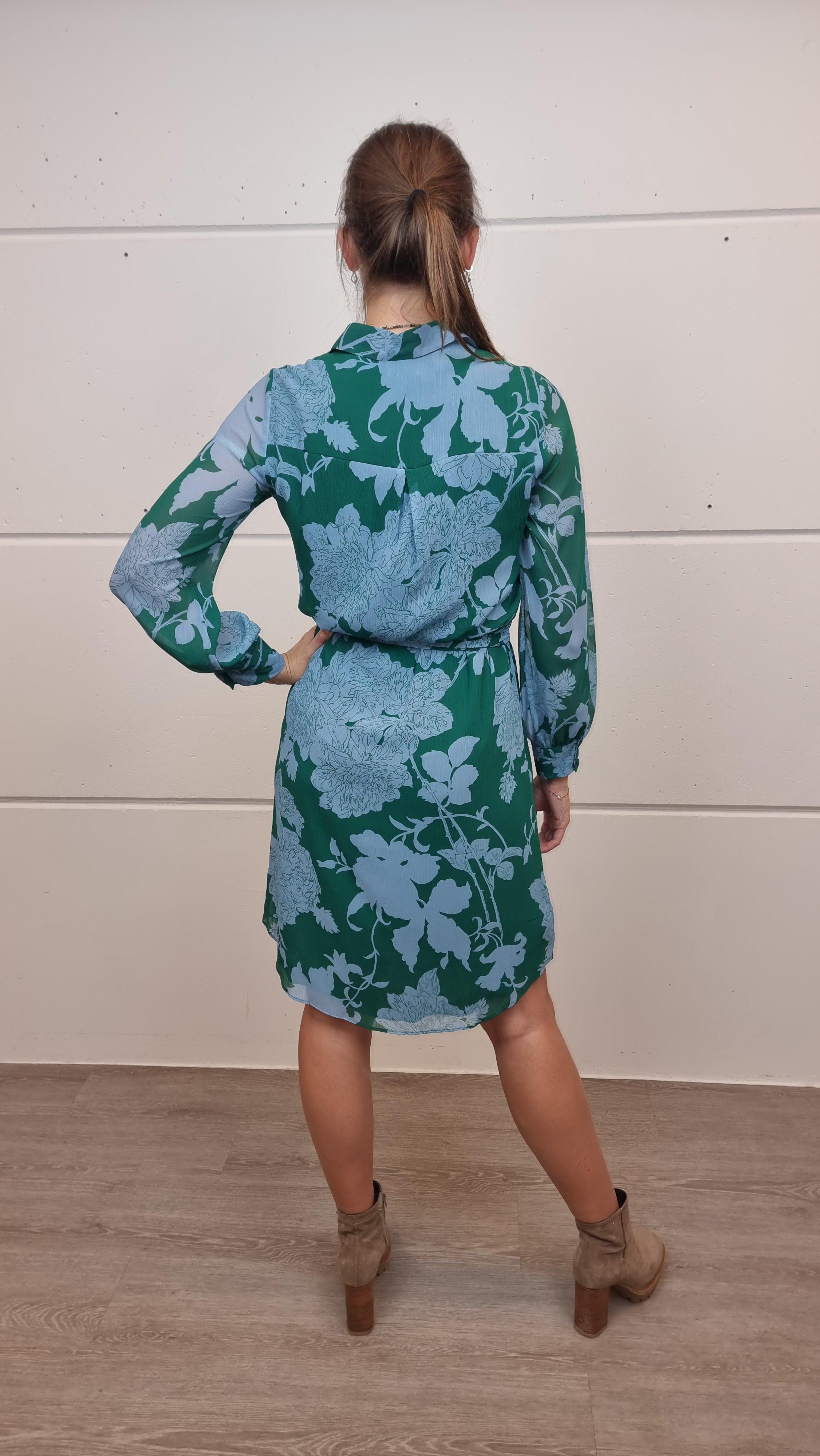 Kleedje Groen Atmos Fashion ( 8677 Hebe/Jade ) - Delaere Womenswear