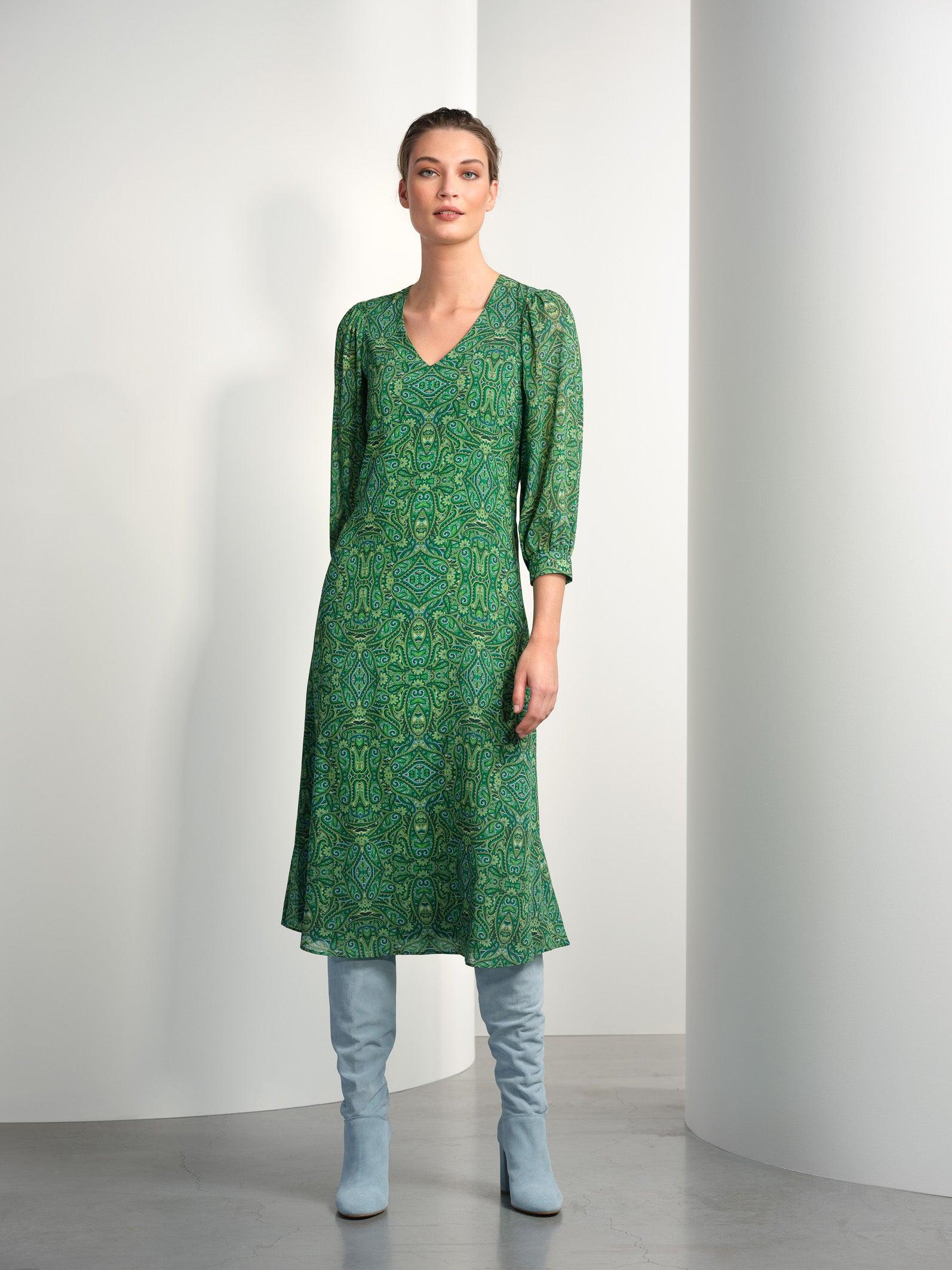 Kleedje Groen Atmos Fashion ( 8689 Iona/Jade ) - Delaere Womenswear