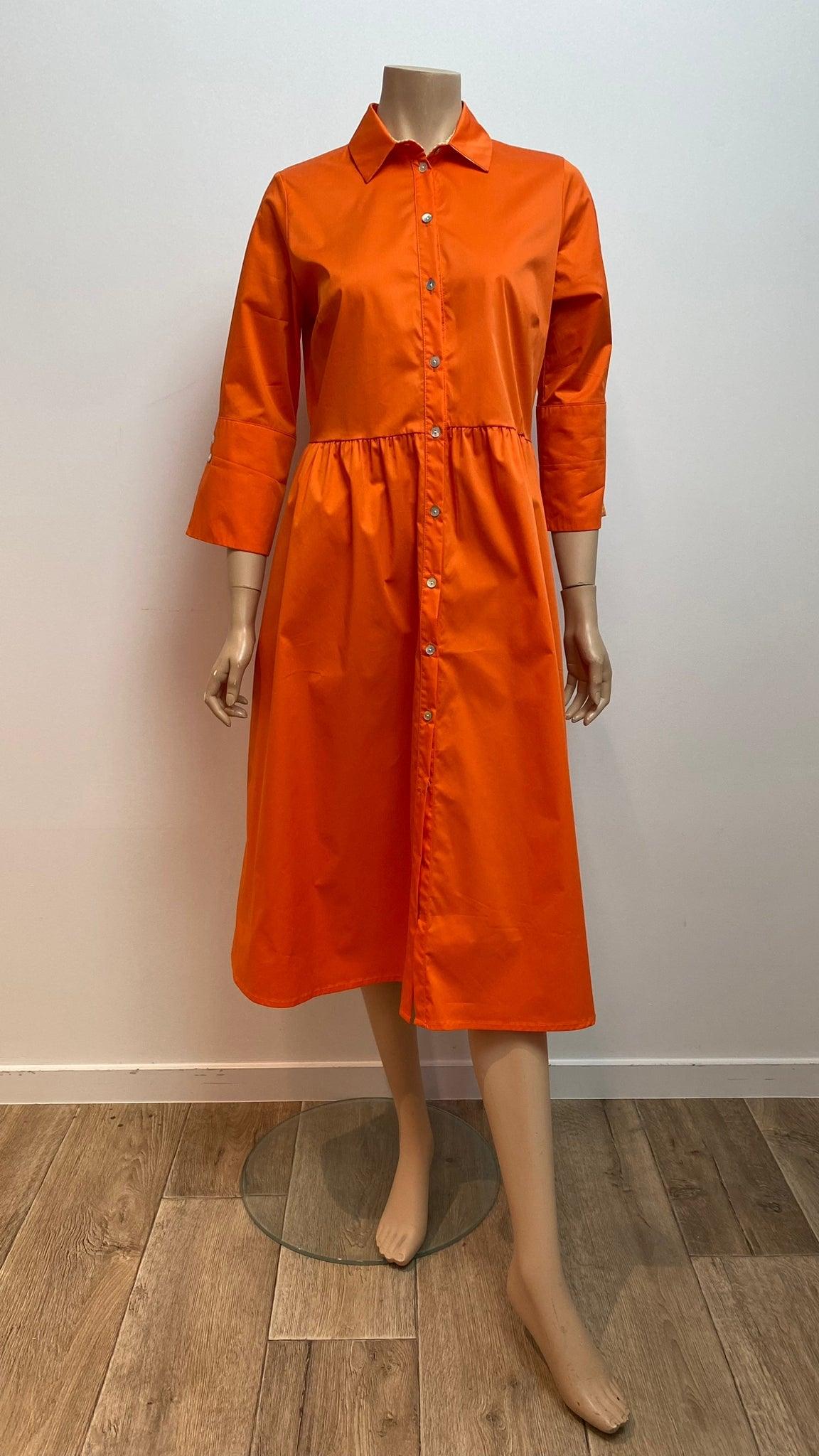 Kleedje Oranje Blue Iv ( Monita-U/941 ) - Delaere Womenswear