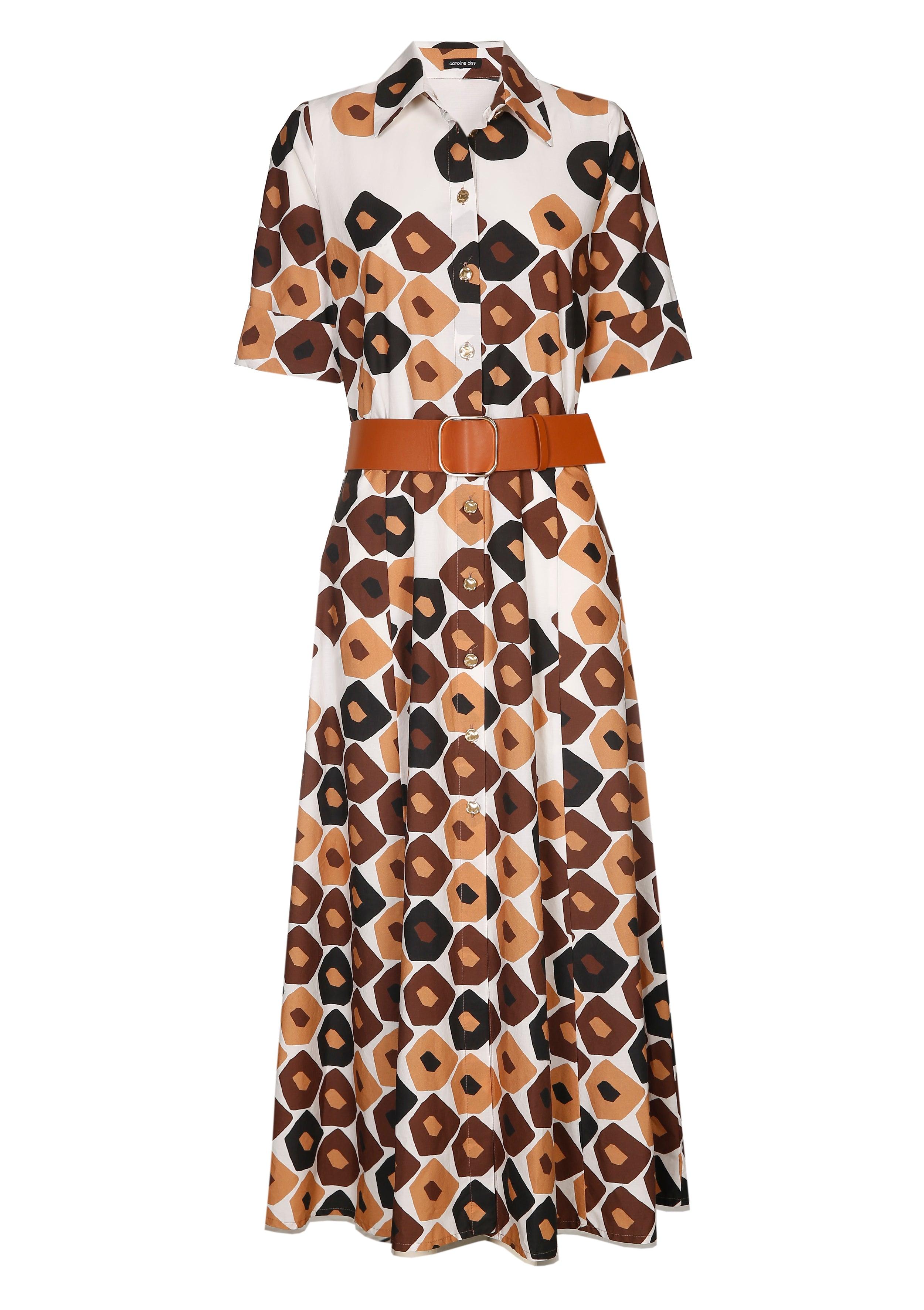Kleedje Chocolade Caroline Biss ( 1191/39 ) - Delaere Womenswear