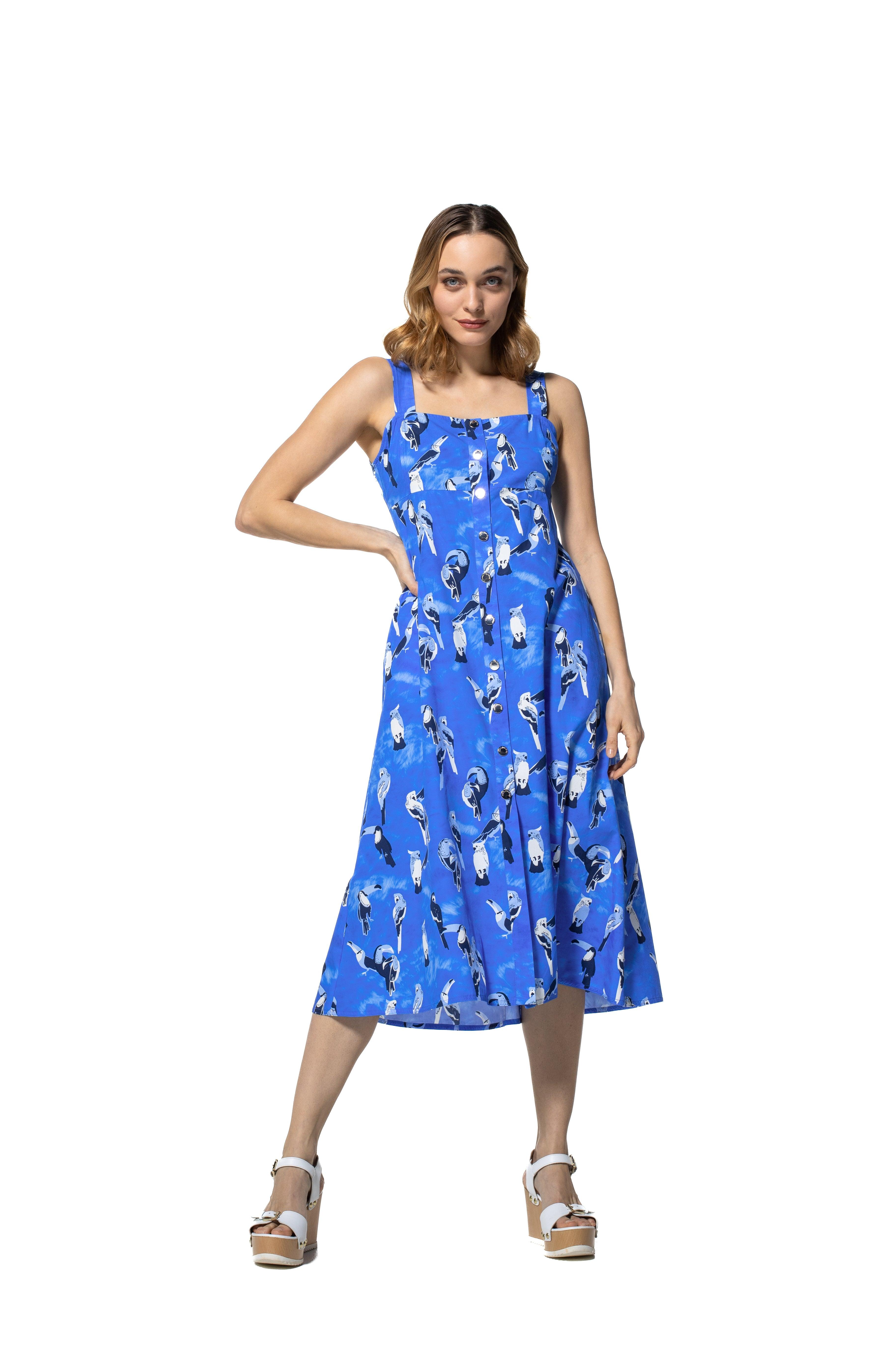 Kleedje Blauw Caroline Biss ( 3166/29 ) - Delaere Womenswear