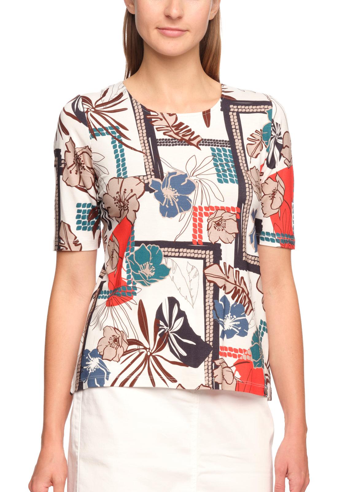 T-Shirt Rood Gollehaug ( 2311-23291/667 ) - Delaere Womenswear
