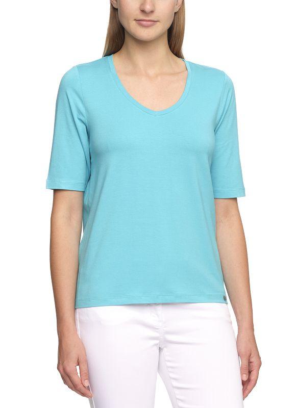 T-Shirt Turqoois Gollehaug ( 2311-23360/744 ) - Delaere Womenswear